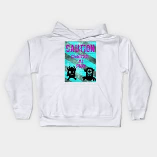 Caution Children At Play Kids Hoodie